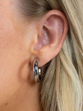 wearing Classic Lexi Hoops